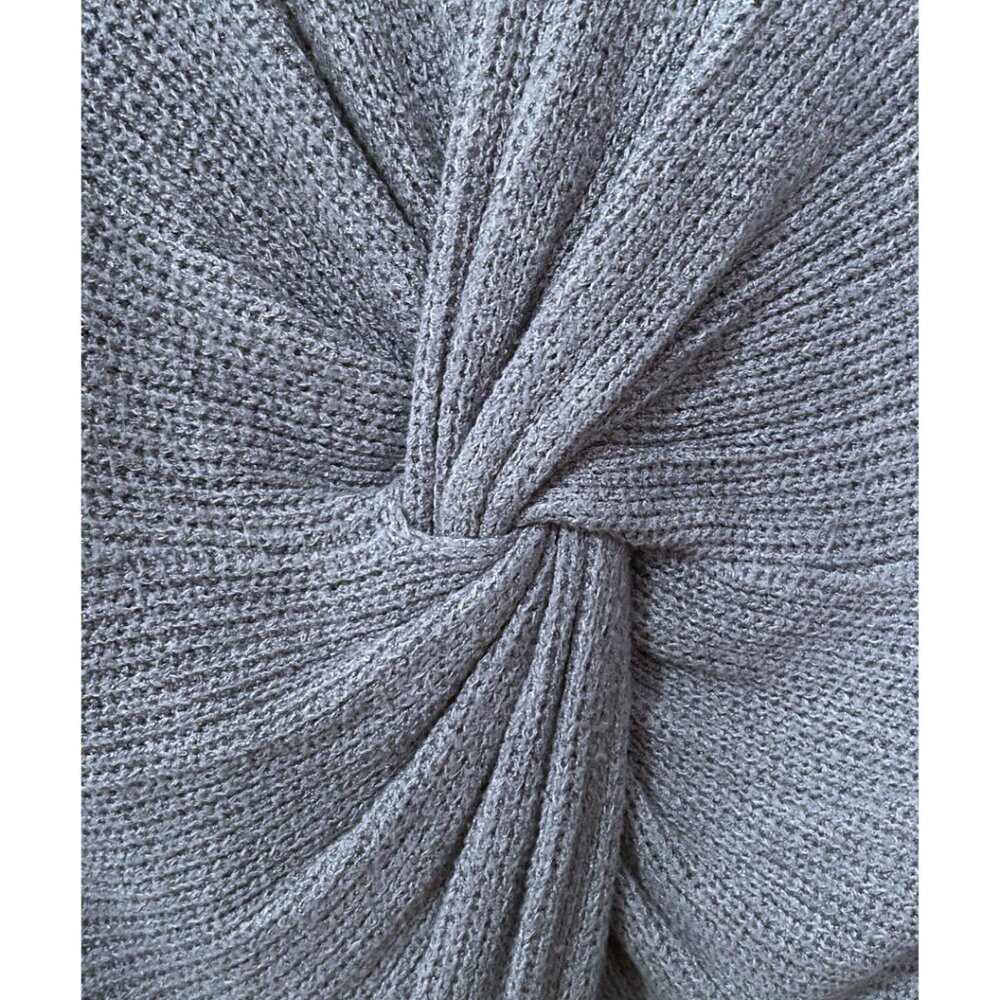 Market & Spruce | Dusty Blue Fallan Twist Back Sweater Long Sleeve | XL - Picture 3 of 3